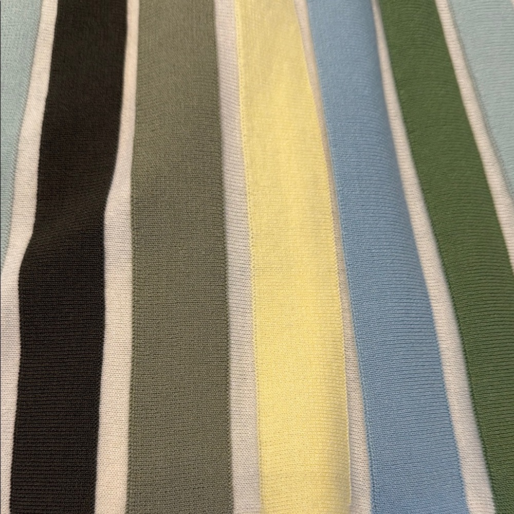 Banana republic  Striped Mid Dress size M NEW WITH TAGS Green, Blue, and Yellow - Picture 2 of 10